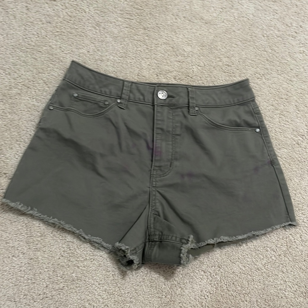 Green Jean Shorts